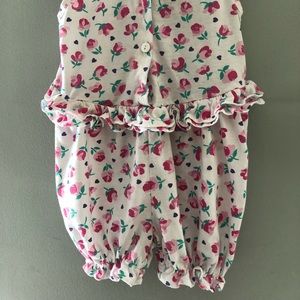 90s floral toddler romper